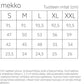 Versonpuodin SUVImekko mittataulukko