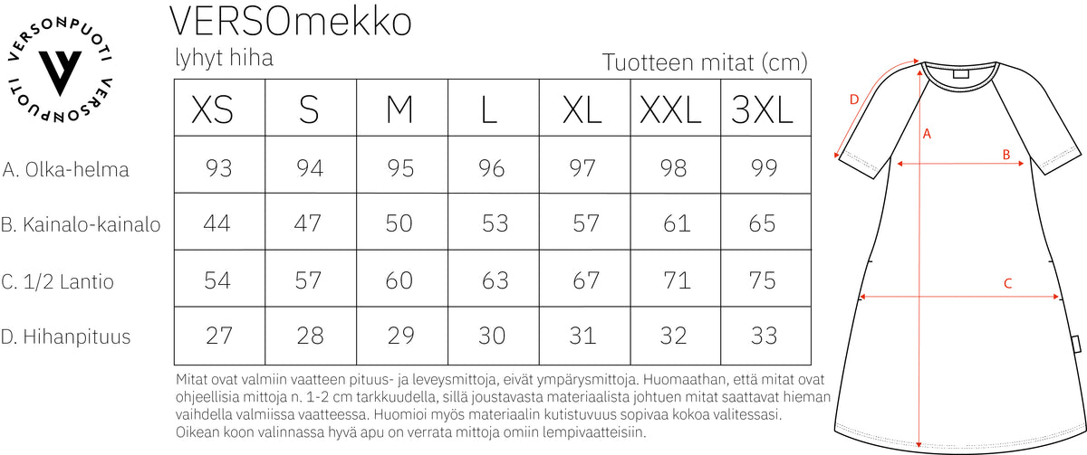 VERSOmekko, sielulintu, musta-vaaleanpunainen-sininen